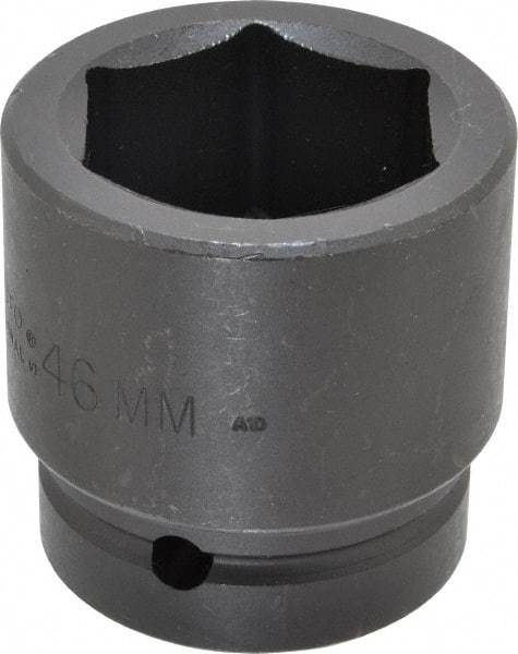 Proto - 1" Drive 46mm Standard Impact Socket - 6 Points, 2-51/64" OAL - Exact Tool & Supply