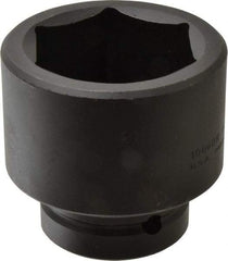 Proto - 1" Drive 60mm Standard Impact Socket - 6 Points, 3-3/8" OAL - Exact Tool & Supply