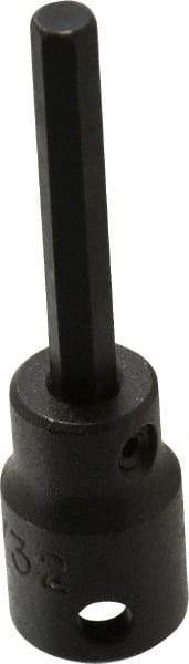 Proto - 3/8" Drive, 7/32" Impact Hex Bit Socket - 1-5/8" Bit Length, 2-23/32" OAL - Exact Tool & Supply
