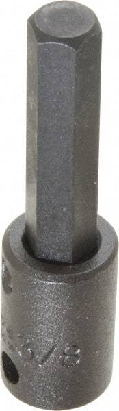 Proto - 3/8" Drive, 3/8" Impact Hex Bit Socket - 1-5/8" Bit Length, 2-23/32" OAL - Exact Tool & Supply