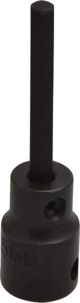 Proto - 3/8" Drive, 5mm Impact Hex Bit Socket - 2-23/32" OAL - Exact Tool & Supply