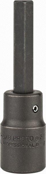 Proto - 1/2" Drive, 3/8" Impact Hex Bit Socket - 1-3/4" Bit Length, 3-1/4" OAL - Exact Tool & Supply