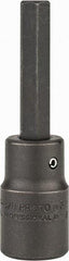 Proto - 1/2" Drive, 3/8" Impact Hex Bit Socket - 1-3/4" Bit Length, 3-1/4" OAL - Exact Tool & Supply