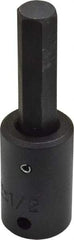 Proto - 1/2" Drive, 1/2" Impact Hex Bit Socket - 1-7/8" Bit Length, 3-5/8" OAL - Exact Tool & Supply