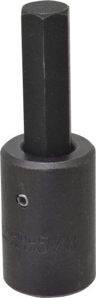 Proto - 1/2" Drive, 5/8" Impact Hex Bit Socket - 2" Bit Length, 4" OAL - Exact Tool & Supply