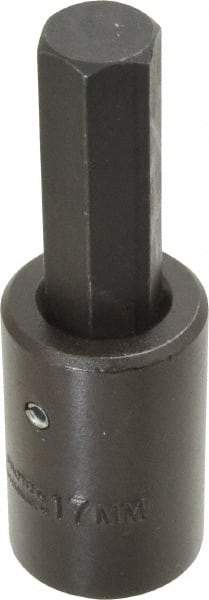 Proto - 1/2" Drive, 17mm Impact Hex Bit Socket - 4" OAL - Exact Tool & Supply
