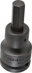 Proto - 3/4" Drive, 9/16" Impact Hex Bit Socket - 1-3/8" Bit Length, 3-3/4" OAL - Exact Tool & Supply