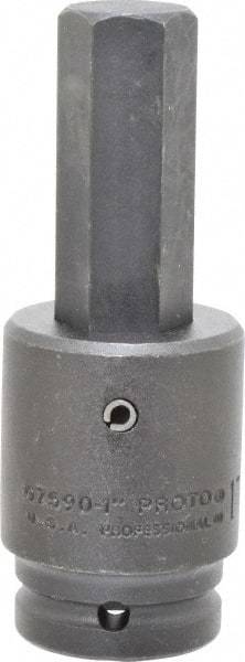 Proto - 3/4" Drive, 1" Impact Hex Bit Socket - 2-33/64" Bit Length, 5-15/64" OAL - Exact Tool & Supply