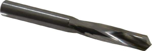 Atrax - 0.295" 135° Spiral Flute Solid Carbide Screw Machine Drill Bit - Bright Finish, Right Hand Cut, 1-9/16" Flute Length, 2-3/4" OAL, Split Point, Straight Shank - Exact Tool & Supply