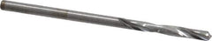 Atrax - #43 135° Spiral Flute Solid Carbide Screw Machine Drill Bit - Bright Finish, Right Hand Cut, 3/4" Flute Length, 1-3/4" OAL, Split Point, Straight Shank - Exact Tool & Supply