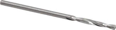 Atrax - #48 135° Spiral Flute Solid Carbide Screw Machine Drill Bit - Bright Finish, Right Hand Cut, 11/16" Flute Length, 1-11/16" OAL, Split Point, Straight Shank - Exact Tool & Supply