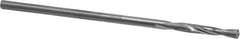 Atrax - #53 135° Spiral Flute Solid Carbide Screw Machine Drill Bit - Bright Finish, Right Hand Cut, 1/2" Flute Length, 1-1/2" OAL, Split Point, Straight Shank - Exact Tool & Supply