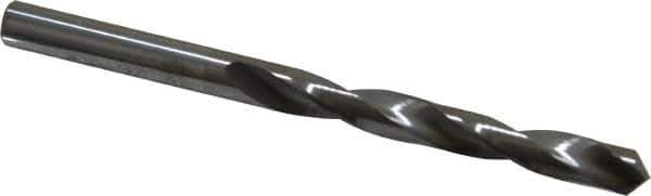 Atrax - 15/64" 118° Solid Carbide Jobber Drill - Bright Finish, Right Hand Cut, Spiral Flute, Straight Shank, 3-1/4" OAL, Standard Point - Exact Tool & Supply