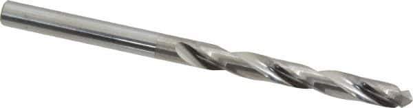 Atrax - #22 118° Solid Carbide Jobber Drill - Bright Finish, Right Hand Cut, Spiral Flute, Straight Shank, 2-1/2" OAL, Standard Point - Exact Tool & Supply