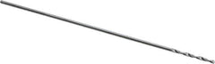 Atrax - #75 118° Solid Carbide Jobber Drill - Bright Finish, Right Hand Cut, Spiral Flute, Straight Shank, 1-1/4" OAL, Standard Point - Exact Tool & Supply