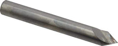 Atrax - 1/4" Head Diam, 1/4" Shank Diam, 1 Flute 60° Solid Carbide Countersink - Bright Finish, 2" OAL, Single End, Straight Shank, Right Hand Cut - Exact Tool & Supply