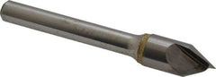 Atrax - 3/8" Head Diam, 1/4" Shank Diam, 1 Flute 60° Solid Carbide Countersink - Bright Finish, 2" OAL, Single End, Straight Shank, Right Hand Cut - Exact Tool & Supply