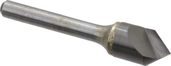 Atrax - 1/2" Head Diam, 1/4" Shank Diam, 1 Flute 82° Solid Carbide Countersink - Bright Finish, 2-1/2" OAL, Single End, Straight Shank, Right Hand Cut - Exact Tool & Supply