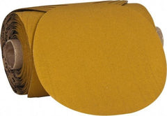 3M - 5" Diam, 120 Grit Aluminum Oxide Adhesive PSA Disc - Fine Grade, Gold, Polyester Backing, Flexible, Use with Random Orbital Sanders - Exact Tool & Supply