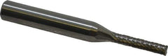 Atrax - 1/8" Cut Diam, 1/4" Shank Diam, Cylinder with End Cut Head Double Cut Burr - Carbide, End Cut End, 1/2" LOC, 2" OAL - Exact Tool & Supply