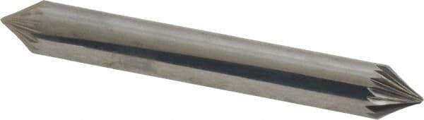 Atrax - 1/4" Cut Diam, 1/4" Shank Diam, Taper Head Single Cut Burr - Carbide, Radius End, 3/16" LOC, 2" OAL - Exact Tool & Supply