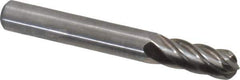 Atrax - 1/4" Cut Diam, 1/4" Shank Diam, Cylinder with Radius Head Fluted Cut Burr - Radius End, 5/8" LOC, 2" OAL - Exact Tool & Supply