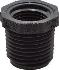 Value Collection - 1/2 x 3/8" PVC Plastic Pipe Reducer Bushing - Schedule 80, MIPT x FIPT End Connections - Exact Tool & Supply