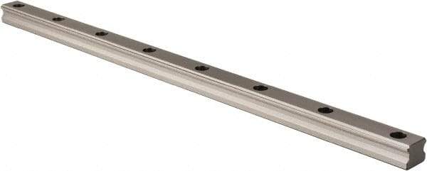 THK - 600mm OAL x 28mm Overall Width x 23mm Overall Height 4 Way SHS Rail - 80mm Between Holes, 9 x 14 x 12mm Hole Size - Exact Tool & Supply