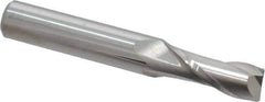 Atrax - 11/32", 7/8" LOC, 3/8" Shank Diam, 2-1/2" OAL, 2 Flute, Solid Carbide Square End Mill - Single End, Uncoated, Spiral Flute, 30° Helix, Centercutting, Right Hand Cut, Right Hand Flute - Exact Tool & Supply