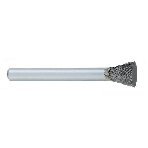 ‎SN-1 -1/4 × 5/16 LOC × 1/4 Shank × 2 OAL Inverted Taper Carbide Medium Tough Cut Burr - Exact Tool & Supply