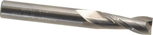Atrax - 5/16", 13/16" LOC, 5/16" Shank Diam, 2-1/2" OAL, 2 Flute, Solid Carbide Square End Mill - Single End, Uncoated, Spiral Flute, 30° Helix, Centercutting, Right Hand Cut - Exact Tool & Supply