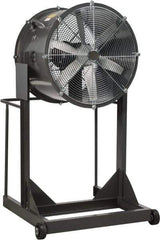 Americraft - 18" Blade, Direct Drive, 1/4 hp, 3,050 CFM, High Floor Stand Blower with Wheels - 5.0/2.5 Amps, 115/230 Volts, 1 Speed, Single Phase - Exact Tool & Supply