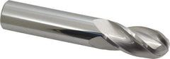 Atrax - 5/8" Diam, 1-1/4" LOC, 4 Flute Solid Carbide Ball End Mill - Uncoated, Single End, 3-1/2" OAL, 5/8" Shank Diam - Exact Tool & Supply