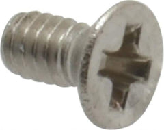 Value Collection - M2x0.40 Metric Coarse, 4mm OAL Phillips Drive Machine Screw - Flat Head, Grade 18-8 & A2 Stainless Steel, Uncoated, Without Washer - Exact Tool & Supply