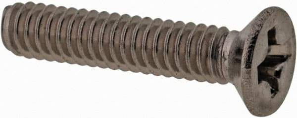 Value Collection - M2x0.40 Metric Coarse, 10mm OAL Phillips Drive Machine Screw - Flat Head, Grade 18-8 & A2 Stainless Steel, Uncoated, Without Washer - Exact Tool & Supply