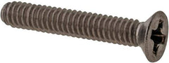 Value Collection - M2x0.40 Metric Coarse, 12mm OAL Phillips Drive Machine Screw - Flat Head, Grade 18-8 & A2 Stainless Steel, Uncoated, Without Washer - Exact Tool & Supply