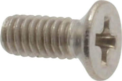 Value Collection - M2.5x0.45 Metric Coarse, 6mm OAL Phillips Drive Machine Screw - Flat Head, Grade 18-8 & A2 Stainless Steel, Uncoated, Without Washer - Exact Tool & Supply