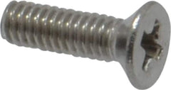 Value Collection - M2.5x0.45 Metric Coarse, 8mm OAL Phillips Drive Machine Screw - Flat Head, Grade 18-8 & A2 Stainless Steel, Uncoated, Without Washer - Exact Tool & Supply