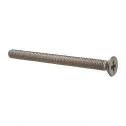 Value Collection - M3x0.50 Metric Coarse, 35mm OAL Phillips Drive Machine Screw - Flat Head, Grade 18-8 & A2 Stainless Steel, Uncoated, Without Washer - Exact Tool & Supply