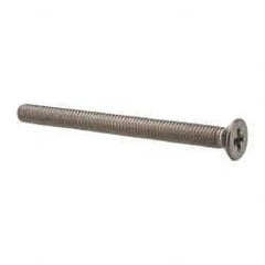 Value Collection - M3x0.50 Metric Coarse, 35mm OAL Phillips Drive Machine Screw - Flat Head, Grade 18-8 & A2 Stainless Steel, Uncoated, Without Washer - Exact Tool & Supply