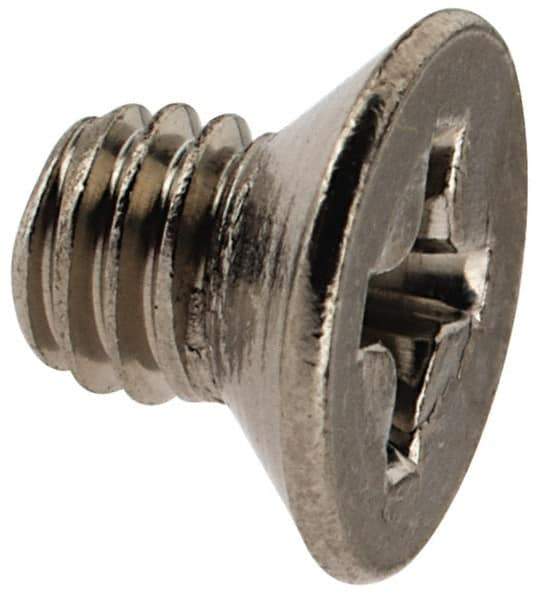 Value Collection - M4x0.70 Metric Coarse, 5mm OAL Phillips Drive Machine Screw - Flat Head, Grade 18-8 & A2 Stainless Steel, Uncoated, Without Washer - Exact Tool & Supply