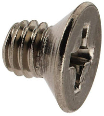 Value Collection - M4x0.70 Metric Coarse, 5mm OAL Phillips Drive Machine Screw - Flat Head, Grade 18-8 & A2 Stainless Steel, Uncoated, Without Washer - Exact Tool & Supply