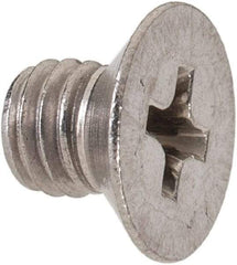 Value Collection - M5x0.80 Metric Coarse, 6mm OAL Phillips Drive Machine Screw - Flat Head, Grade 18-8 & A2 Stainless Steel, Uncoated, Without Washer - Exact Tool & Supply