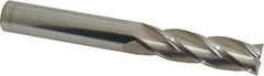 Atrax - 5/8", 2-1/4" LOC, 5/8" Shank Diam, 5" OAL, 4 Flute, Solid Carbide Square End Mill - Single End, Uncoated, Spiral Flute, 30° Helix, Centercutting, Right Hand Cut - Exact Tool & Supply