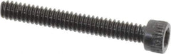 Made in USA - #4-40 UNC Hex Socket Drive, Socket Cap Screw - Alloy Steel, Black Oxide Finish, Fully Threaded, 7/8" Length Under Head - Exact Tool & Supply
