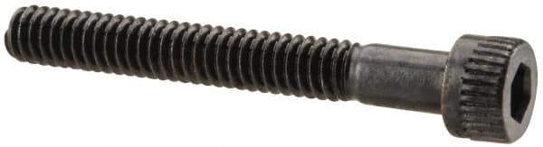 Made in USA - #5-40 UNC Hex Socket Drive, Socket Cap Screw - Alloy Steel, Black Oxide Finish, Partially Threaded, 1" Length Under Head - Exact Tool & Supply