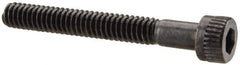 Made in USA - #5-40 UNC Hex Socket Drive, Socket Cap Screw - Alloy Steel, Black Oxide Finish, Partially Threaded, 1" Length Under Head - Exact Tool & Supply