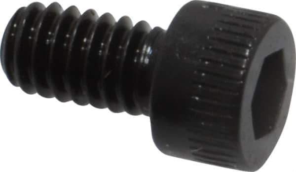 Made in USA - #8-32 UNC Hex Socket Drive, Socket Cap Screw - Alloy Steel, Black Oxide Finish, Fully Threaded, 5/16" Length Under Head - Exact Tool & Supply