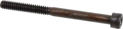 Made in USA - #10-24 UNC Hex Socket Drive, Socket Cap Screw - Alloy Steel, Black Oxide Finish, Partially Threaded, 2-1/4" Length Under Head - Exact Tool & Supply