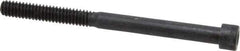 Made in USA - 1/4-20 UNC Hex Socket Drive, Socket Cap Screw - Alloy Steel, Black Oxide Finish, Partially Threaded, 3-1/4" Length Under Head - Exact Tool & Supply